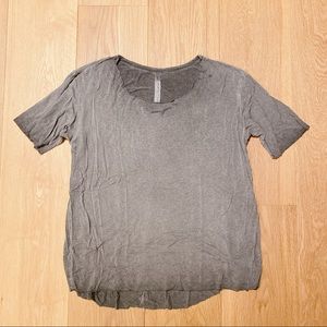 Raquel Allegra distressed Tee with raw edge sz 1